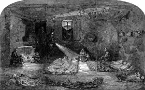 Squalid interior of a London lodging house