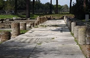 Images Dated 5th April 2009: Square of the Guilds or Corporations. Ostia Antica