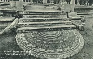 Anuradhapura Gallery: Sri Lanka - Moon Stone and Steps - Anuradhapura