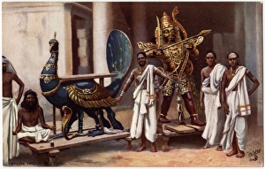 Hinduism Collection: Sri Lanka - Shiva the Destroyer and Reproducer and Peacock