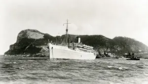 Orion Prints: SS Orion in front of the Rock of Gibraltar