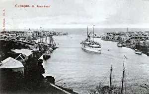 Battleships Prints: St Anna Bay, Willemstad Harbour, Curacao, West Indies