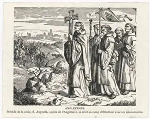 B Ring Prints: St Augustine bringing Christianity to Britain