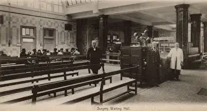 Oct18 Prints: St Bartholomews Hospital, London - Surgery Waiting Hall