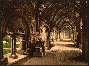 Ghent Prints: St. Bavon Abbey, the cloister, Ghent, Belgium