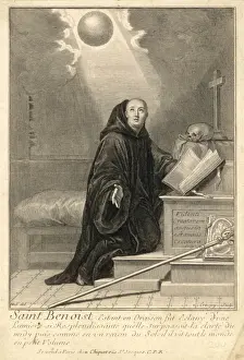 Sees Prints: St Benedict has a Vision