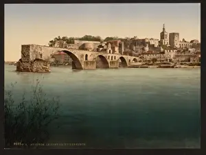 Avignon Prints: St. Benezech (i. e. Saint Benexet), bridge, Avignon, Provence