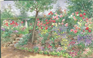 Sevenoaks Prints: St. Botolph's, Sevenoaks. Garden with path and flowers