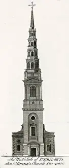 Brides Prints: St Brides, formerly known as St Bridget's, Fleet Street Date: circa 1750