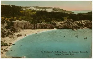 Bermudan Prints: St Catherines Bathing Beach, St Georges, Bermuda