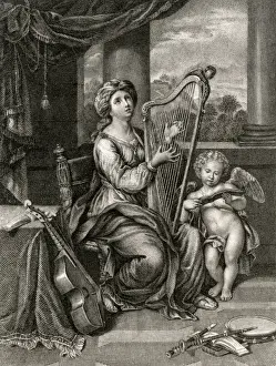 Cherub Prints: St Cecilia / Fry / Mignard