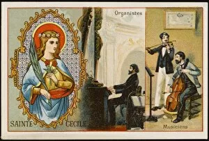 Cellist Gallery: St Cecilia / Liebig Card