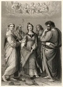 Tambourine Prints: St Cecilia / Raphael