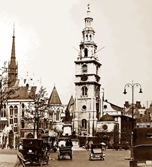 St Clement Danes Church, London early 1900s
