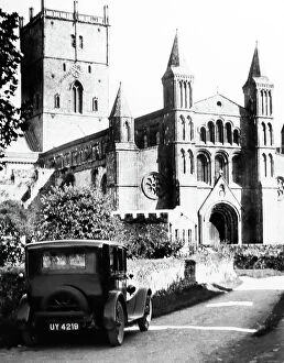 Images Dated 26th June 2019: St Davids Cathedral, Pembrokeshire, Wales, probably 1930s