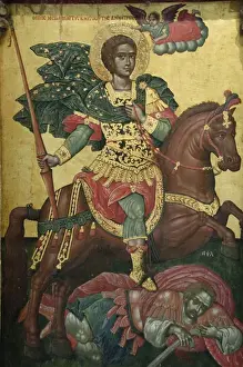 Aureole Prints: St. Demetrius. Painted in 1730. Wooden iconostasis of the ch