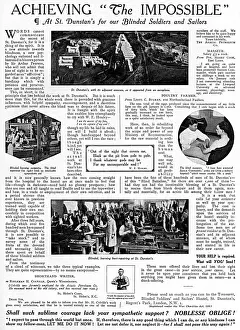 Rehabilitation Prints: St Dunstans Hostel advertisement, WW1