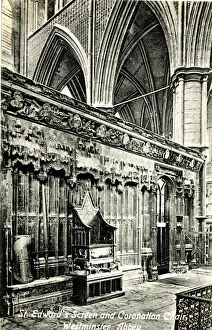 Images Dated 24th August 2017: St Edwards Screen, Coronation Chair, Westminster Abbey