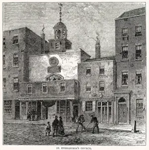 Bishopsgate Prints: St Ethelburga's Church, located on Bishopsgate near Liverpool Street station