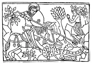 Slaying Prints: St George / 13C Woodcut