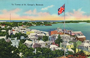 Images Dated 8th November 2016: St. Georges, Bermuda - Union Flag flies proudly