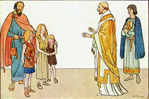 Images Dated 18th August 2011: St. Gregory with English children