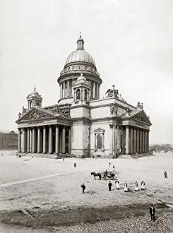 Petersburg Prints: St Isaacs Cathedral, St Petersburg, Russia, circa 1890