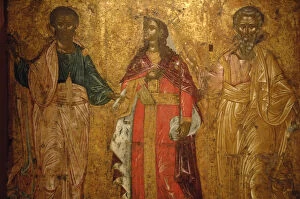 Images Dated 8th June 2007: St. Jason, St. Sosipater and St. Kerkyra. Byzantine fresco
