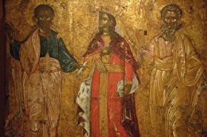 Images Dated 8th June 2007: St. Jason, St. Sosipater and St. Kerkyra. Byzantine fresco