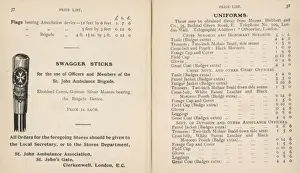 St John Ambulance swagger stick and uniform details