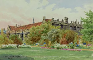 Oxon Prints: St John's College Garden, Oxford, Oxfordshire