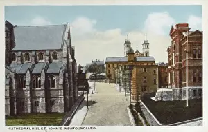 Newfoundland Prints: St. Johns - Newfoundland - Cathedral Hill