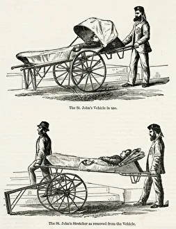 Ambulances Gallery: St Johns stretchers 1882