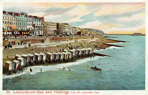 Images Dated 23rd October 2012: St Leonards-on-sea and Hastings from St Leonards Pier