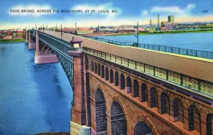 St. Louis, Missouri, USA - Eads Bridge over the Mississippi