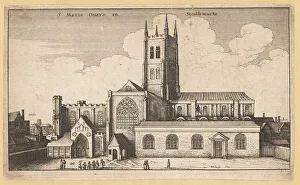 1647 Prints: St. Marie Over's church (now Southwark Cathedral), 1647