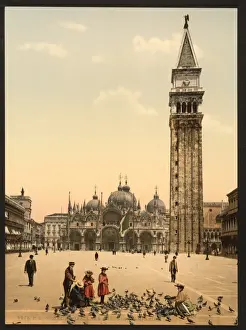 St. Marks Place, with campanile, Venice, Italy