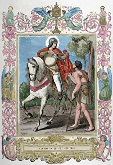 Amiens Gallery: St. Martin of Braga (520-589) sharing his cloak with a begga