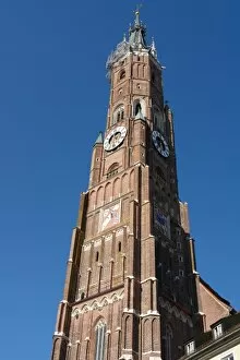 Images Dated 28th July 2008: St Martins Church Tower, Landshut, Bavaria, Germany