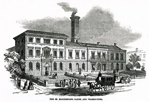 Cleanliness Collection: St. Marylebone baths and washouses 1850