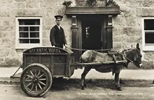 Scilly Prints: St Marys - The Atlantic Hotel - Donkey Cart