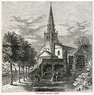 Images Dated 1st February 2019: St Marys Church, Battersea 1790