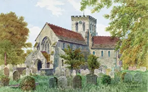 Churchyard Prints: St Mary's parish church, Broadwater, Worthing, Sussex
