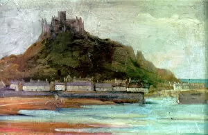 Michael Collection: St Michaels Mount - the island, village and harbour