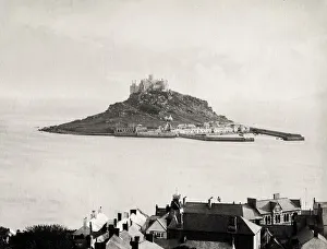 Mounts Prints: St Michaels Mount, Mounts Bay, Cornwall