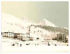 Reversed Prints: St. Moritz, Grisons, Switzerland, in winter (reversed)