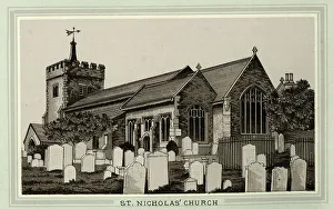 Headstones Prints: St Nicholas Church, Brighton, Sussex