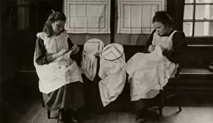 Woking Gallery: St Nicholas Home, Pyrford, Surrey - Girls Sewing