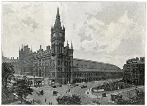 Pancras Prints: St. Pancras Railway Station, London 1895