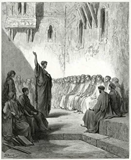 Acts Gallery: St Paul preaching in the synagogue at Thessalonica